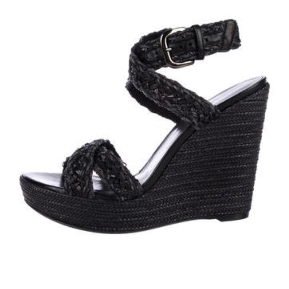 Stuart Weitzman wedge strappy sandal size 7.5
